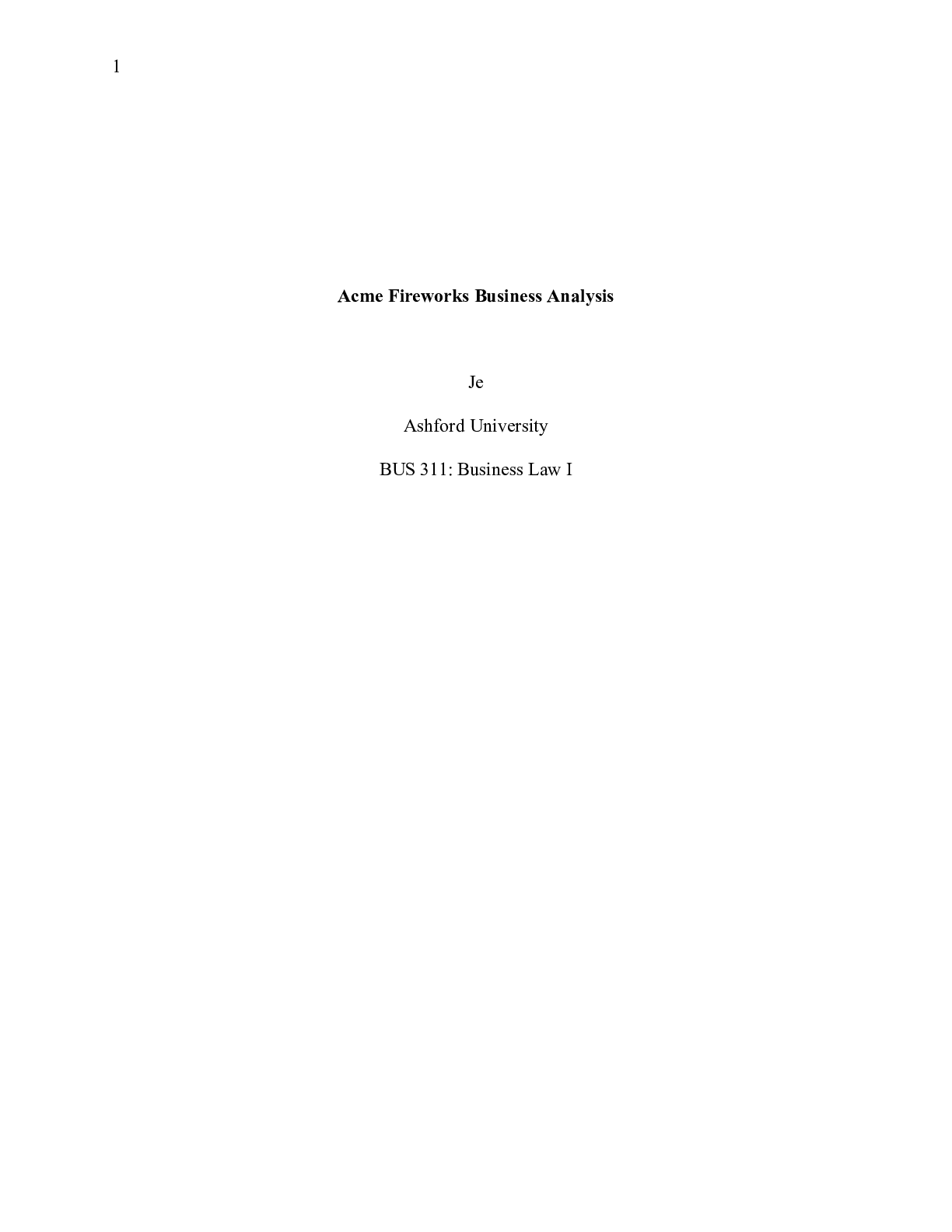 Preview image of BUS 311 Week 5 Final Acme LLC.docx document